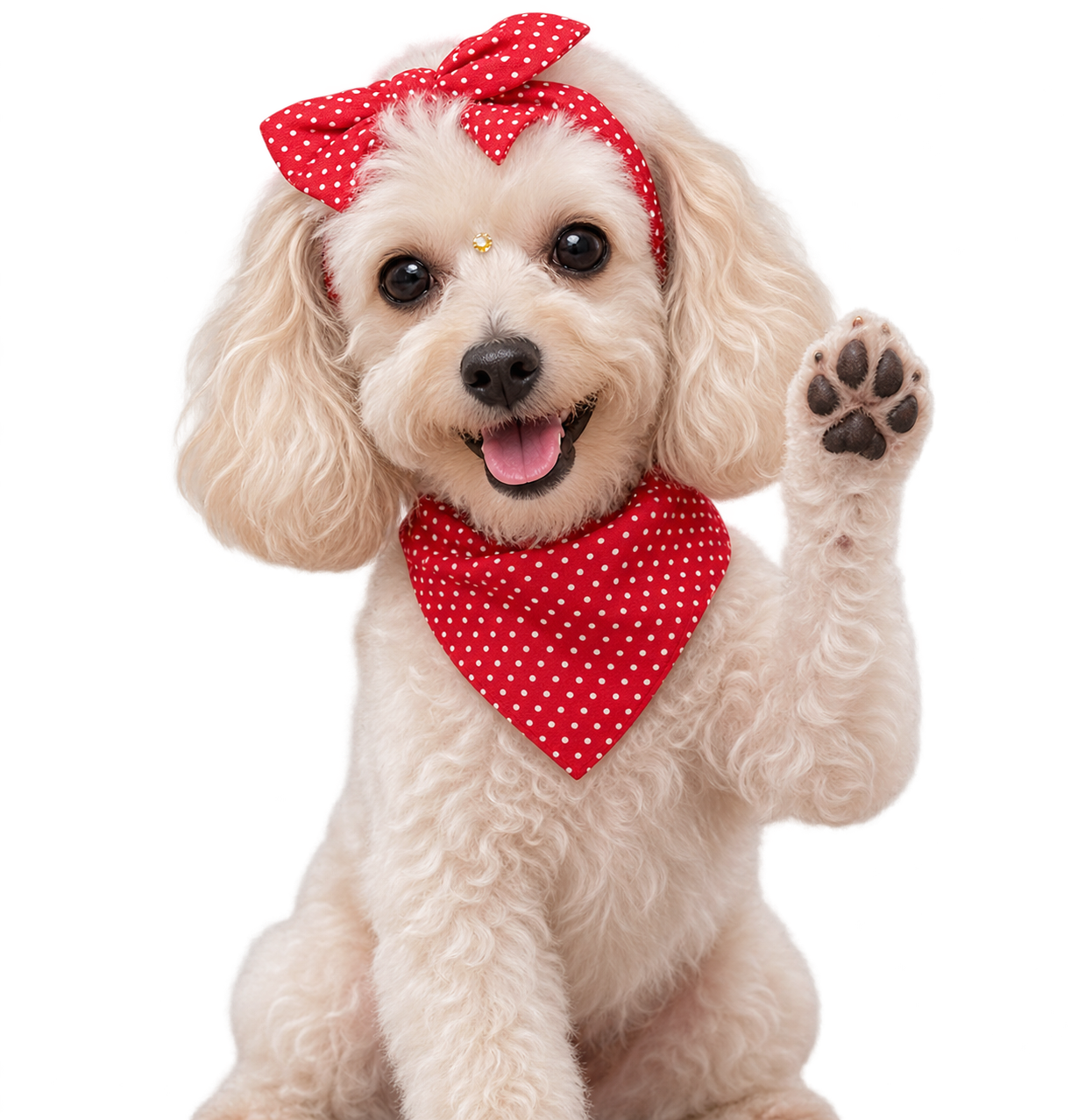 Cachorro com a pata levantada